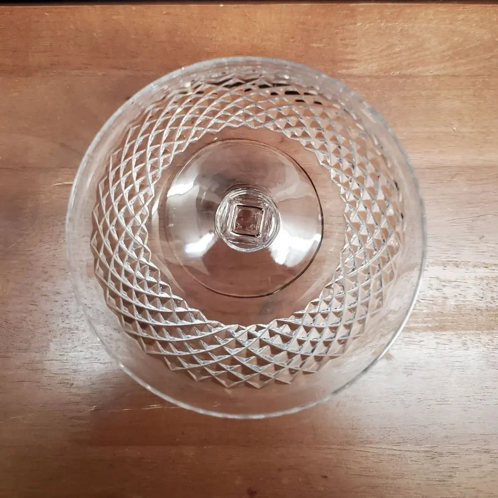 Vintage PARMA by Josair Diamond Cut Stemware Champagne Sherbet Glasses